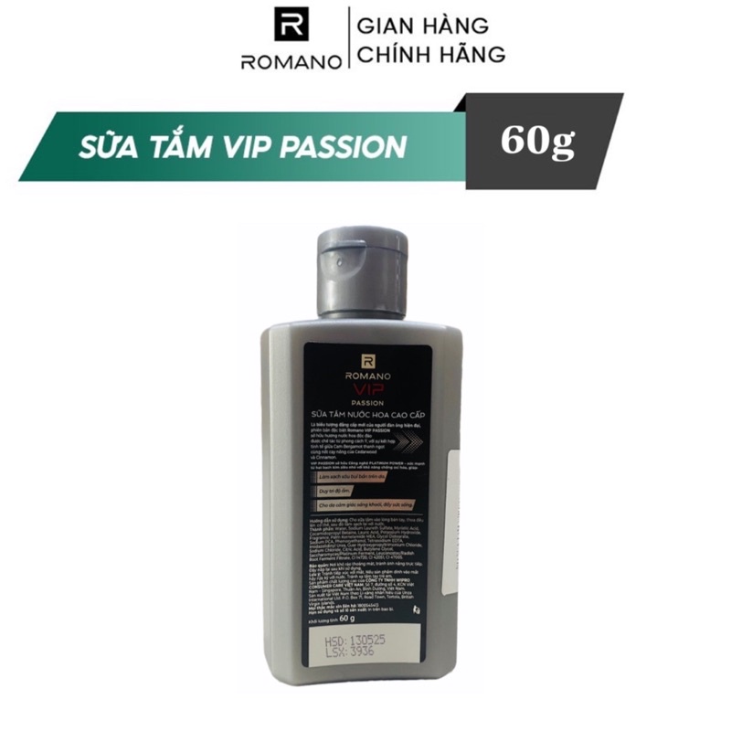 Sữa Tắm Romano Vip Pasion 60g