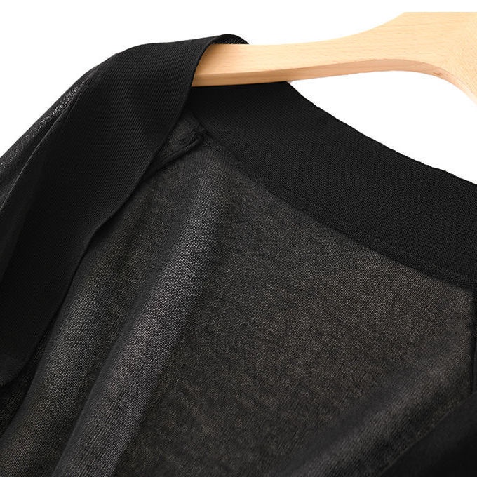 Áo Khoác Cardigan Tay Dài Chống Nắng Tia UV Phong Cách Pháp