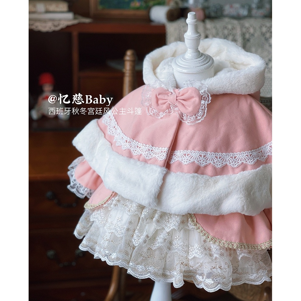 Đầm Lolita Vải Nhung Thời Trang Thu Đông Cho Bé Gái