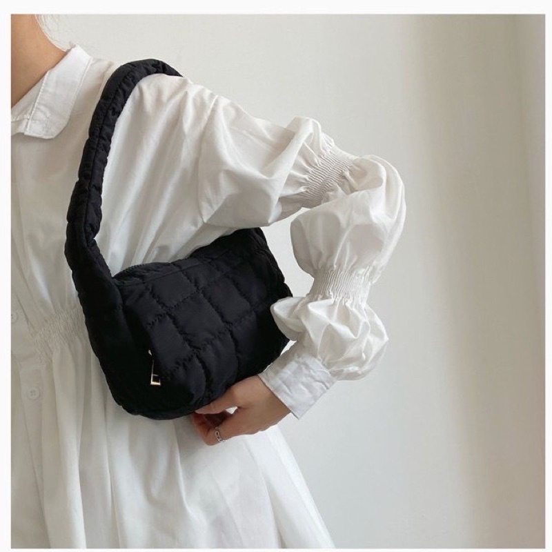 - Loại 1 Túi phao dù đeo vai, form basic đi làm, đi chơi hottrend phong cách Hàn Quốc trendy