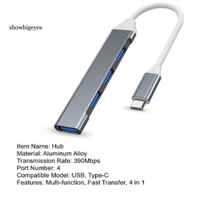 Bộ Chia 4 Cổng USB 3.0 Type-C 3.0 Tốc Độ Cao