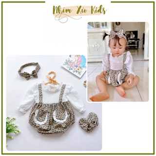   3-12kg  Body Tim Đen NHÍM XÙ KIDS Cho Bé Gái Sơ Sinh Đầy Tháng Thôi Nôi Sinh Nhật B206 