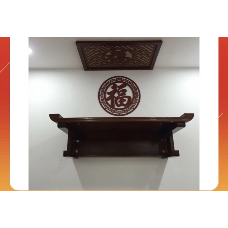 Ban thờ chung cư gỗ sồi treo tường tặng vít treo(giá tại xưởng)