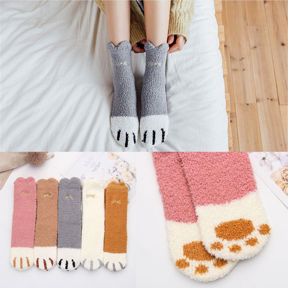 ESPO Vớ Nhung San Hô Dày Dặn Hình Động Vật Dành Cho Trượt Ván / Giáng Sinh