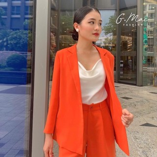 Áo BLAZER Nữ Cam 1 nút G.Mac 0620BLOR1