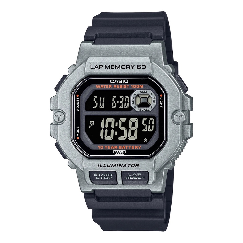 Đồng Hồ Nam Dây Nhựa Casio Standard WS-1400H-1BVDF Chính Hãng - WS-1400H-1B Pin 10 Năm