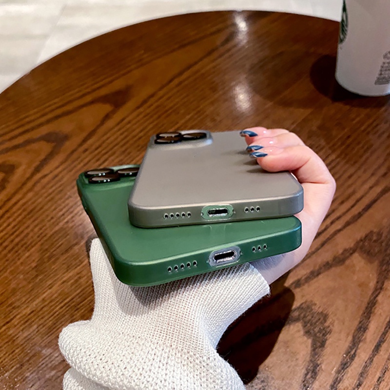 Ốp Điện Thoại iPhone 14 plus 13 12 11 Pro Max case ốp lưng điện thoại iphone 14 13 12 11 promax Siêu Mỏng Mặt Nhám Chống Sốc Bảo Vệ Ống Kính Máy Ảnh Cho