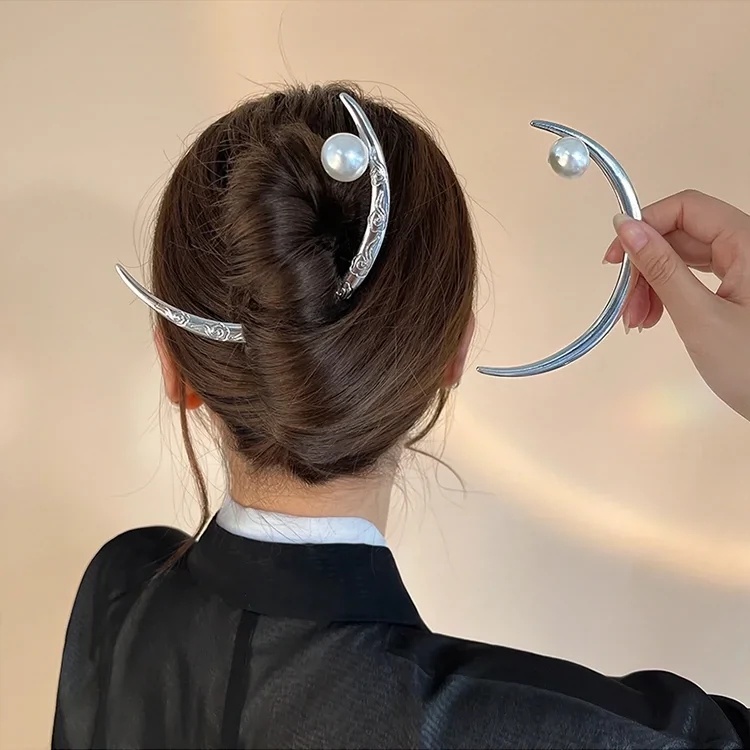 Trâm Cài Tóc Hình Mặt Trăng Phong Cách Hán Phục Cổ Điển Cho Nữ