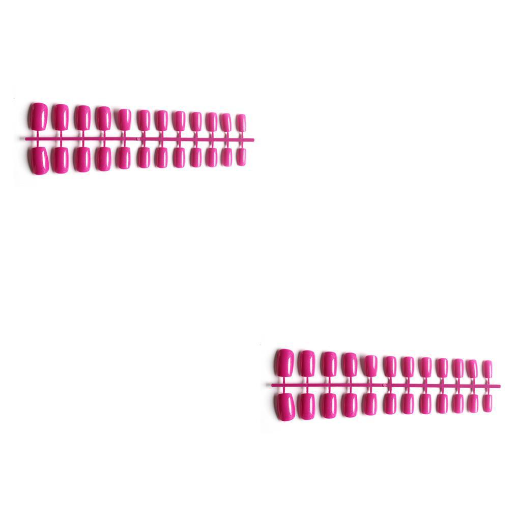 Bộ 1 / 2 / 3 / 5 24 Móng Tay Giả Hình Vuông Thiết Kế Độc Đáo Cho Salon # 1