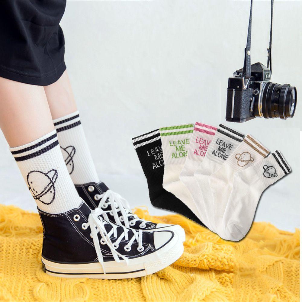 OKDEALS Tất Cotton Giữ ẤM In Chữ ThờI Trang