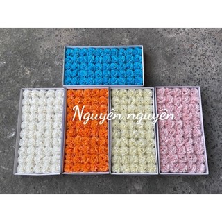 Cẩm chướng xù sáp hộp 50 bông