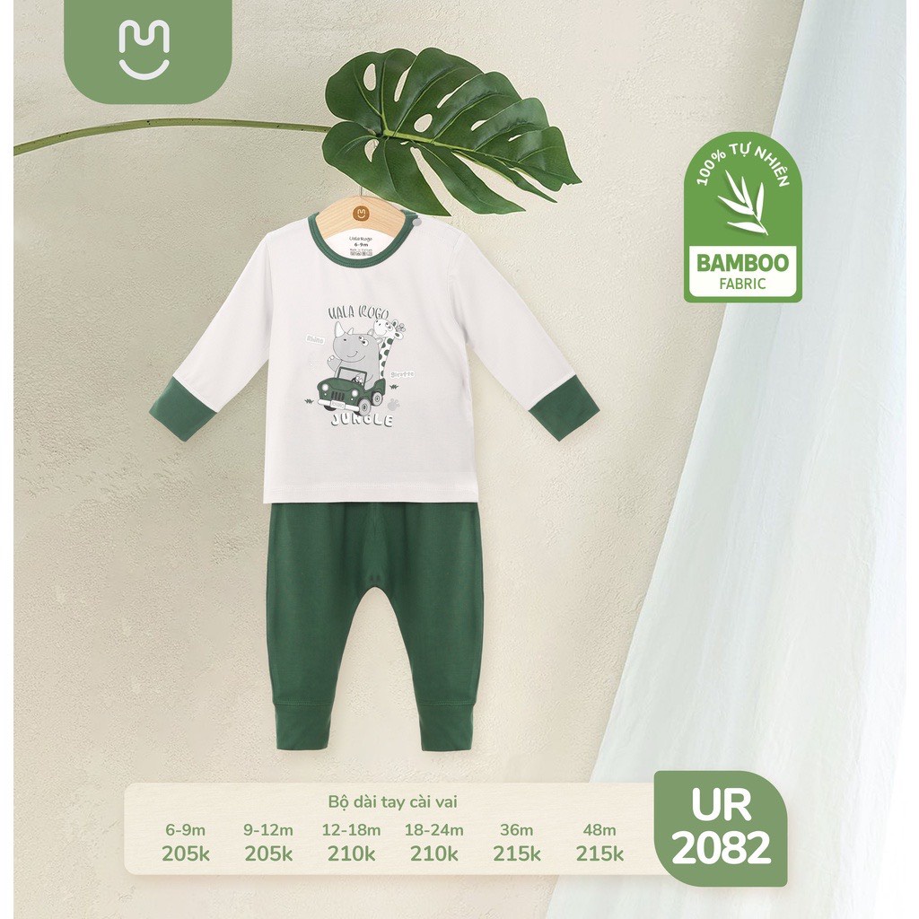 Bộ Quần Áo Dài Tay Thu Đông Vải Bamboo Cho Bé UR2082