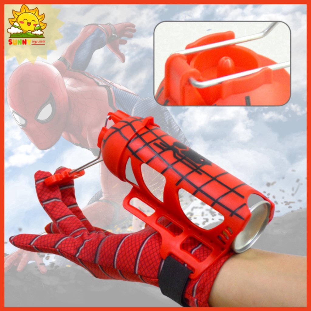 Bộ đồ chơi Găng tay Người nhện - Spider Man - Mô phỏng người nhện phóng tơ nhện độc đáo, chất liệu an toàn - Lan Vy Kids