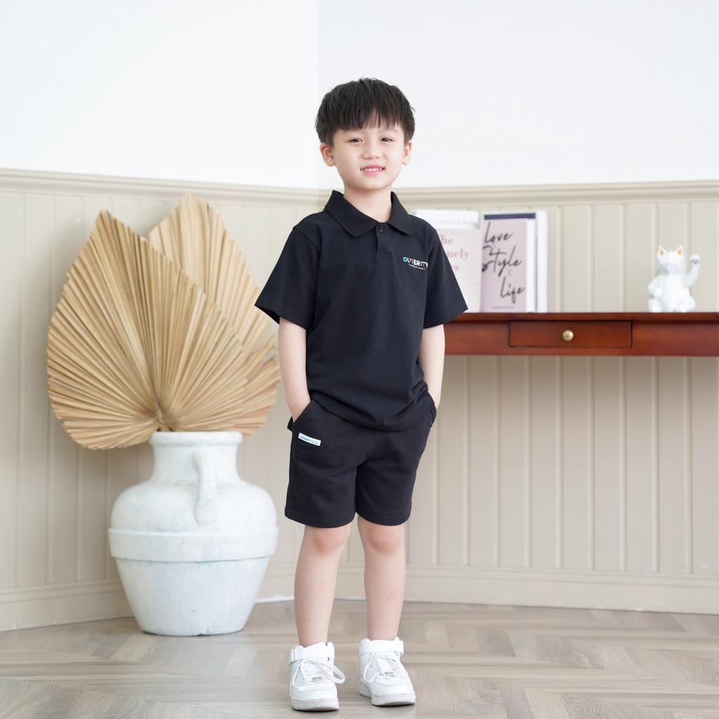 Áo polo trẻ em nam nữ unisex cotton local brand tay lỡ form rộng Outerity Kids vải cá sấu