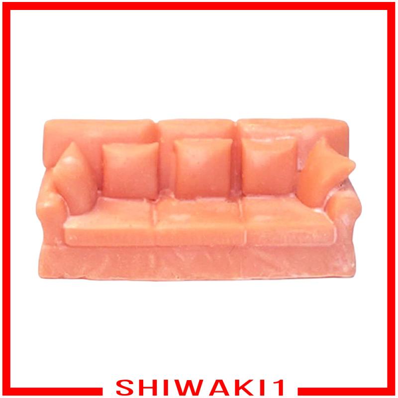 Mô Hình Ghế Sofa Phong Cách Bắc Âu Không Sơn 1 / 64