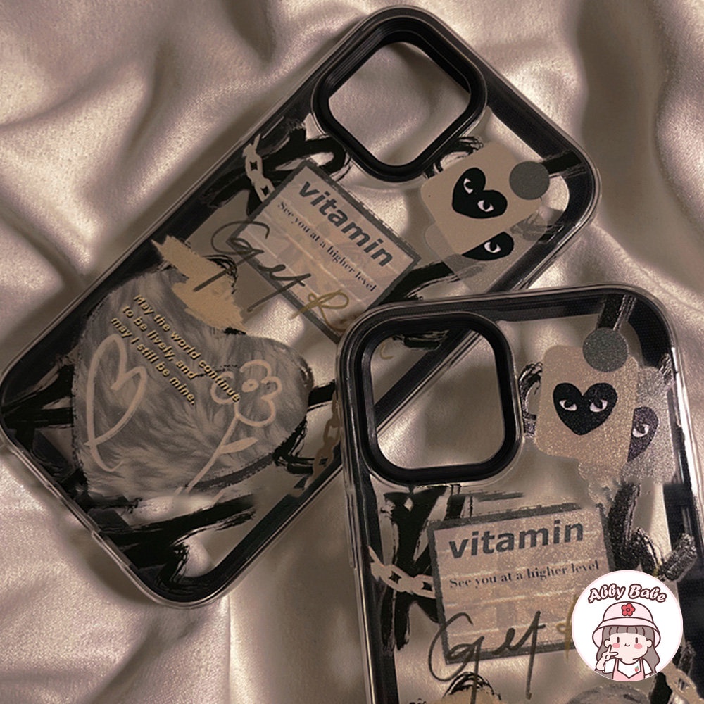 Ốp Điện Thoại TPU Mềm Trong Suốt Chống Sốc Chống Trượt In Họa Tiết Trái Tim 3 Trong 1 Cho Iphone 11 7Plus 13 12 11 Pro Max X XS 12 13 XR