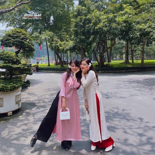 Áo dài cách tân nữ bigsize dáng suông tay dài cổ tròn tc04