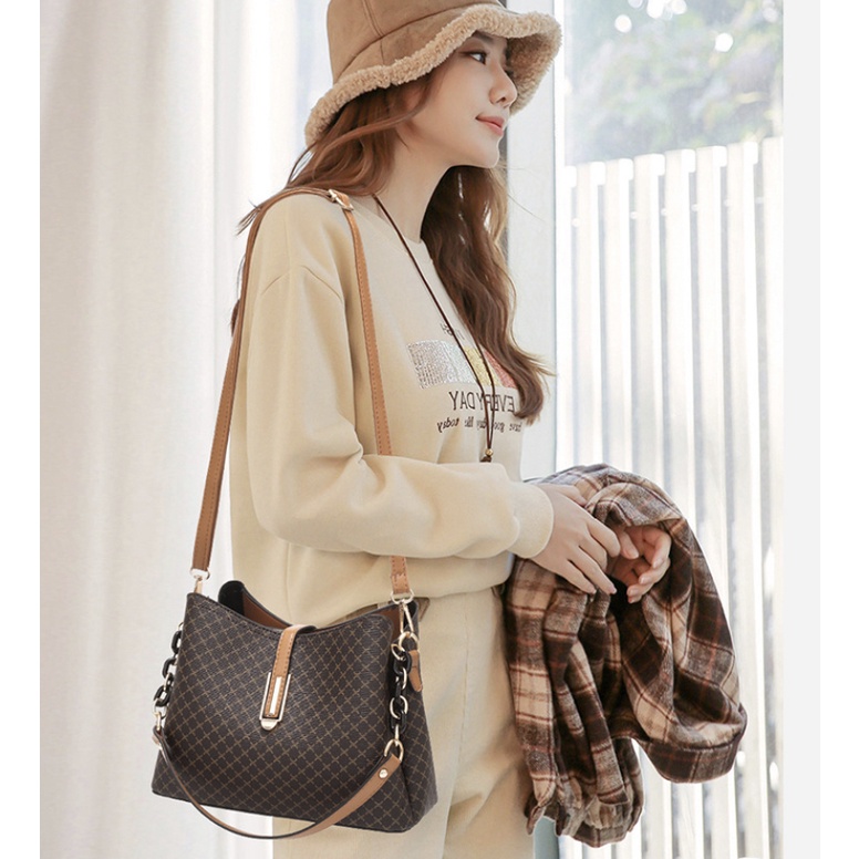 Túi Xách Đeo Vai In Họa Tiết Đơn Giản Thời Trang Thu Đông 2022 Cho Nữ