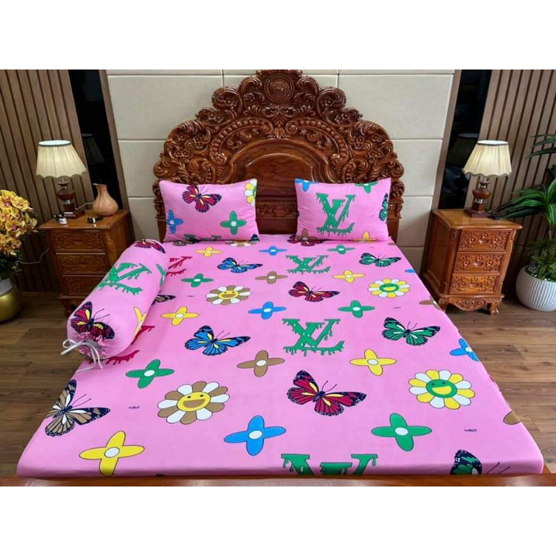 DRAP THUN HÀN QUỐC LV CON BƯỚM 5 MÀU