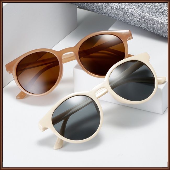Kính Mát Gọng Tròn Chống Tia Uv Thời Trang Cho Nữ