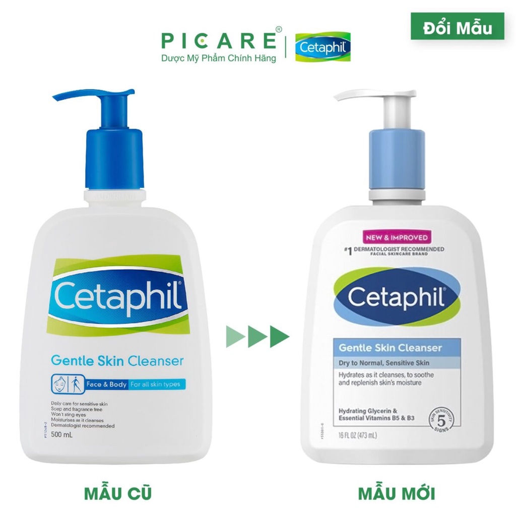 Sữa rửa mặt Cetaphil Gentle Skin Cleanser chai 125ml - 500ml