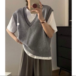 Áo gile len nữ thêu hình ngựa dáng basic