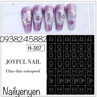 sticker nail dặm ombre