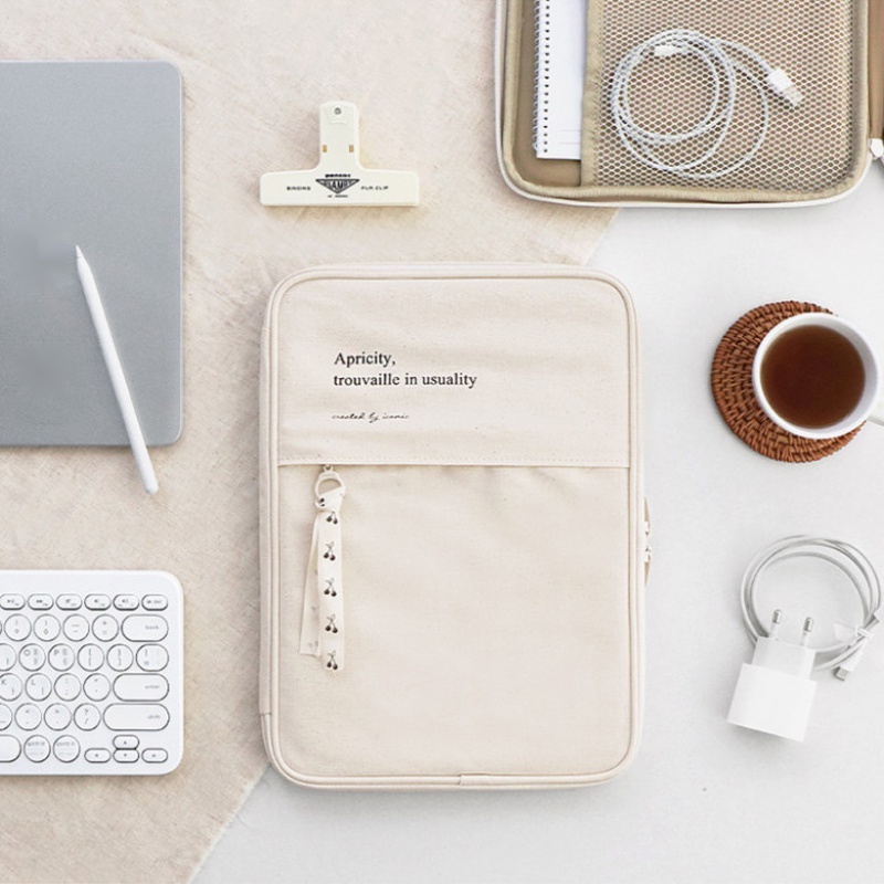 Túi Đựng Máy Tính Bảng iPad 12.9-Inch 11-Inch 10.5-Inch 13.3-Inch Bằng Chất Liệu Cotton Chống Rơi Chống Sốc