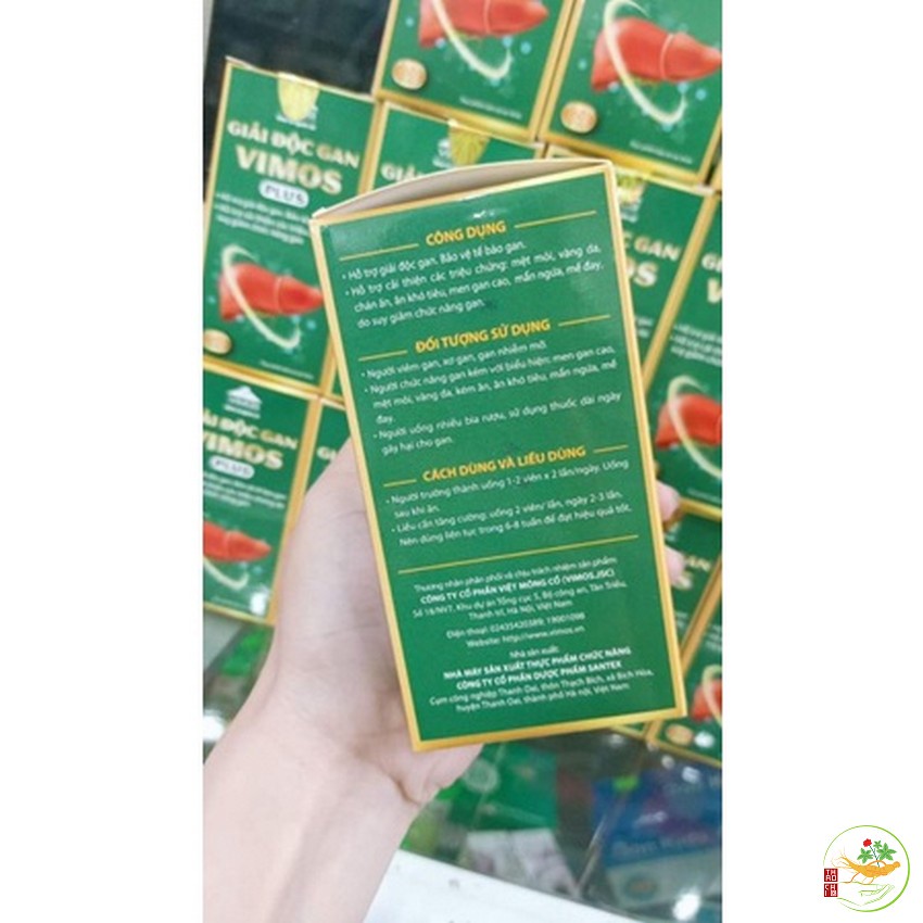 Giải Độc Gan Vimos,Hỗ Trợ Cải Thiện Men Gan, Ngăn Ngừa Mẩn Ngứa, Mề Đay