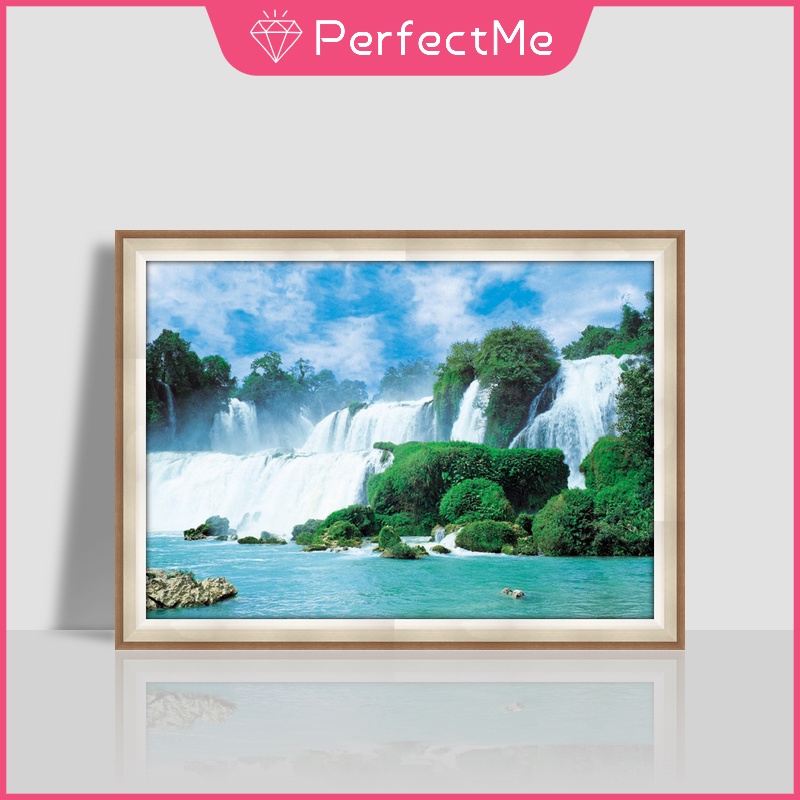 Bộ Tranh Đính Đá Tự Làm Kích Thước 40X30Cm Hình Phong Cảnh Trang Trí Phòng Khách