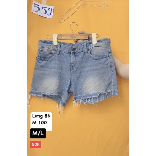 quần short jean lai bụi size M/L.S559