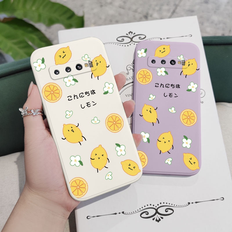 Ốp Điện Thoại Mềm Họa Tiết Hoa Chanh Sáng Tạo Cho Samsung Galaxy S10 S10E Plus S9 Plus