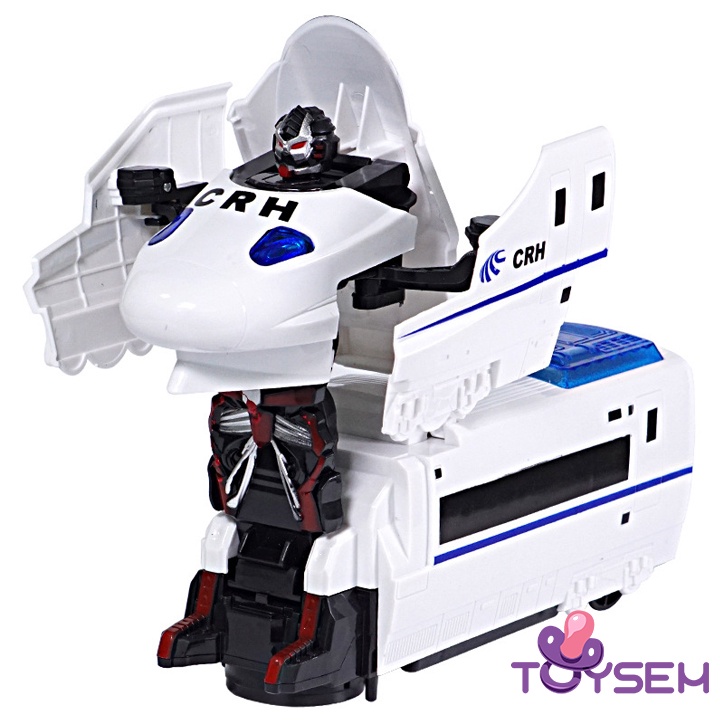 Đồ chơi tàu ngầm biến hình robot siêu nhân có đèn và nhạc cho trẻ em từ 3 tuổi - Quà tặng sinh nhật cho bé