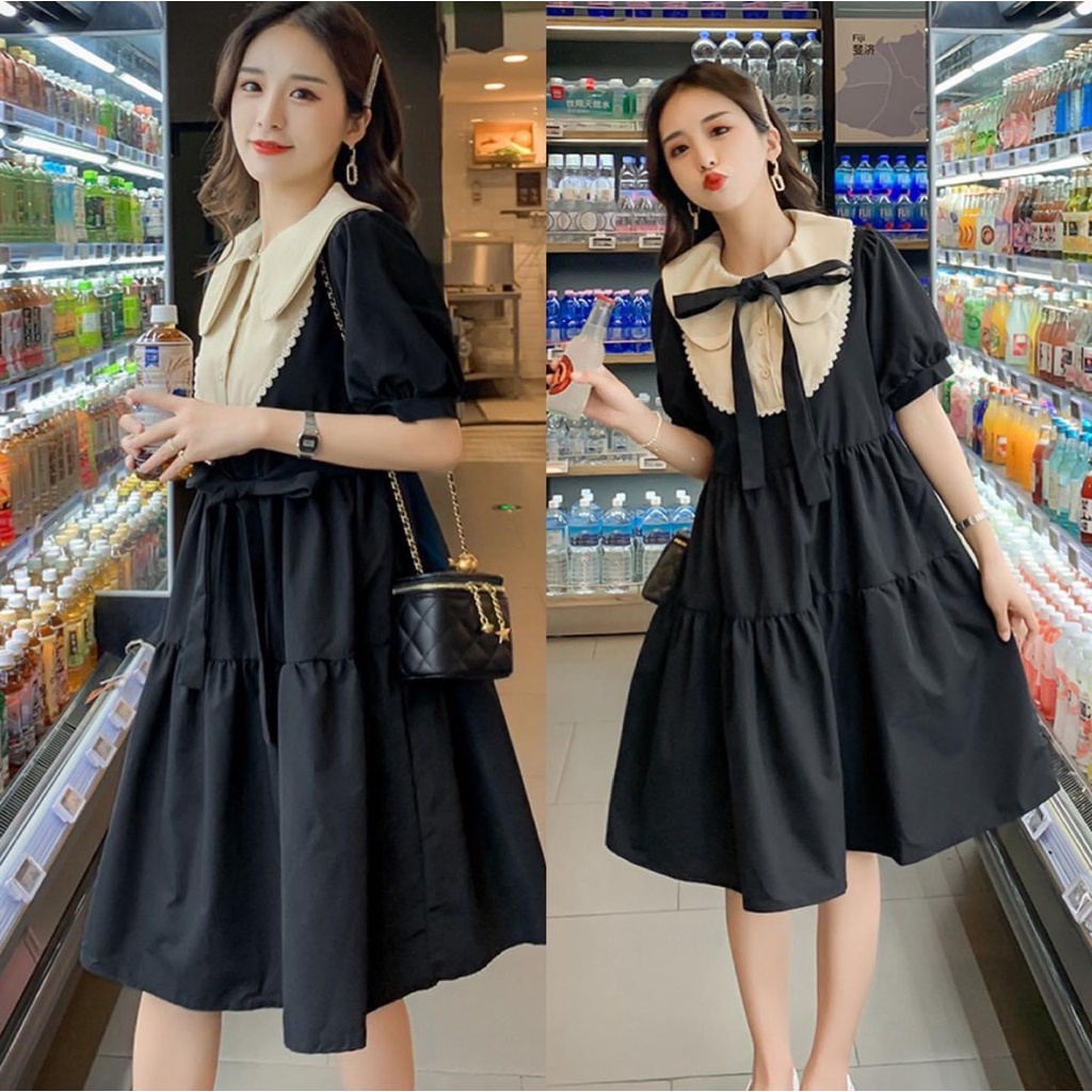Đầm babydoll  phù hợp mọi phom người, đầm bigsize bầu bì bon chen thoải mái