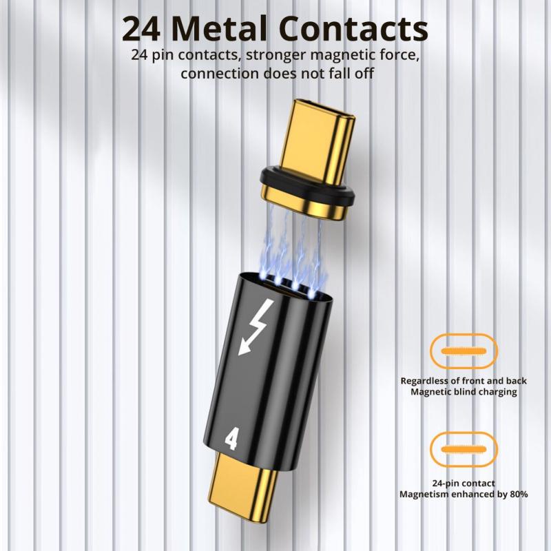 Phụ kiện chuyển đổi dữ liệu từ tính HDOORLINK 4 / 3 40Gbps 8K @ 60Hz PD100W 5A USB C sang Type C sạc nhanh