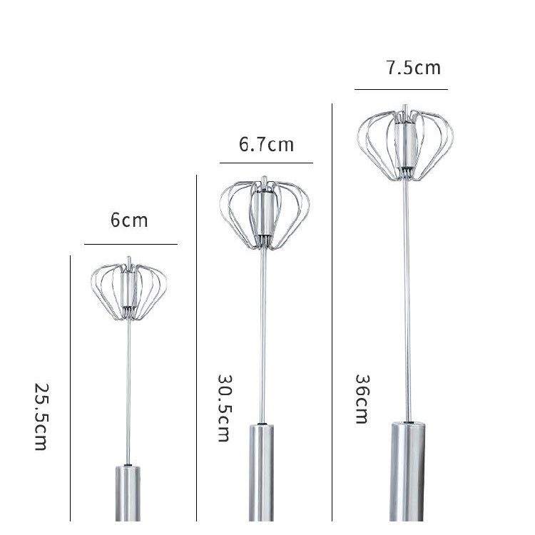 Dụng Cụ Đánh Trứng Bán Tự Động Bằng Thép Không Gỉ 33cm 40cm