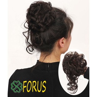 Búi xoăn xù cột chun đuôi lơi j25l ❤️freeship❤️ búi tóc giả nữ, tóc giả búi xoăn sỉ 20k