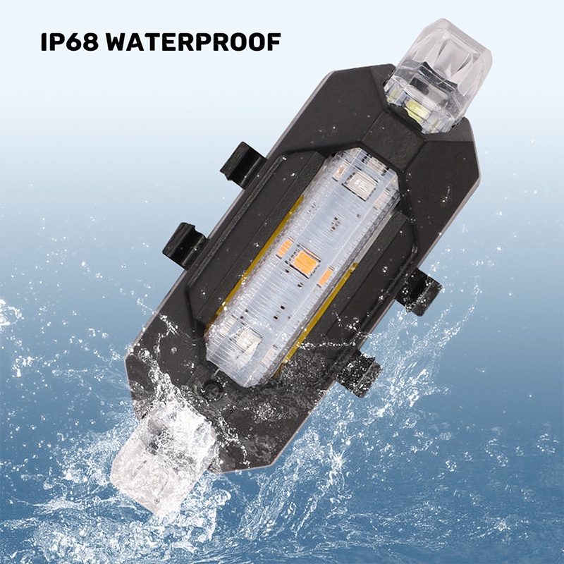 Đèn Cảnh Báo Gắn Đuôi Xe Máy / Xe Đạp / Máy Bay Có Điều Khiển Từ Xa 7 Màu Sắc