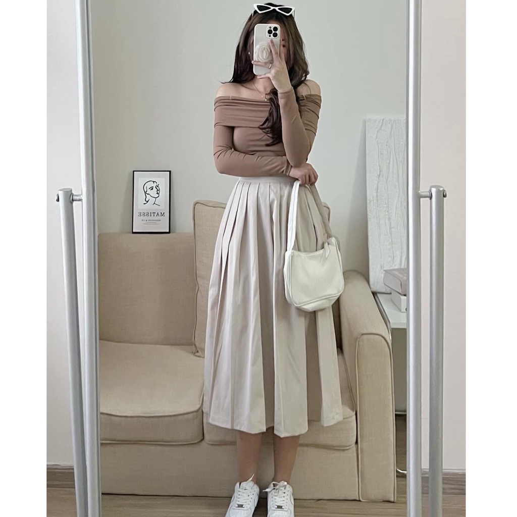 Chân váy kaki midi dáng dài chất đẹp cá tính ulzzang phong cách hàn quốc Kozoda CV38