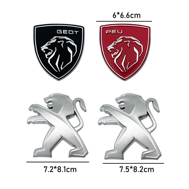 Sticker Kim Loại Dán Trang Trí Xe Hơi Peugeot 307 107 207 407 408 308 206 406 507 508 1008 5008 3008