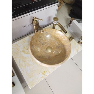 Vòi thác mạ cổ đồng nóng lạnh đồng thau màu vàng cổ
