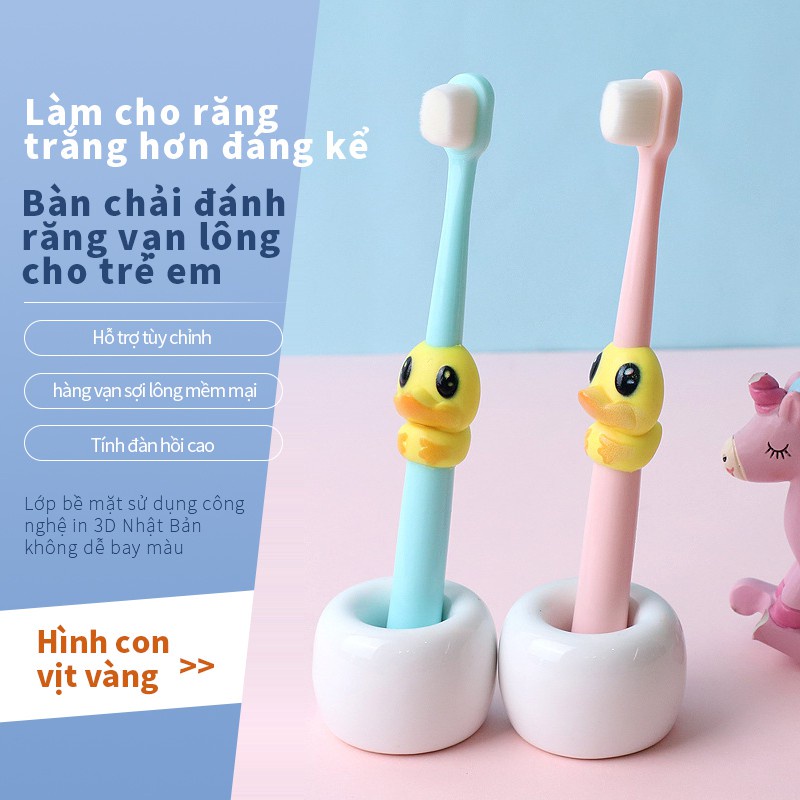 Bàn Chải Đánh Răng Sợi Lông Tơ Siêu Mềm Hình Vịt Dễ Thương Cho Bé