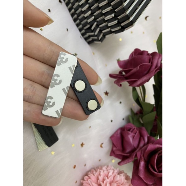 Combo 5 viên nam châm bảng tên, Nam châm đeo bảng tên, Nam châm 3 nút