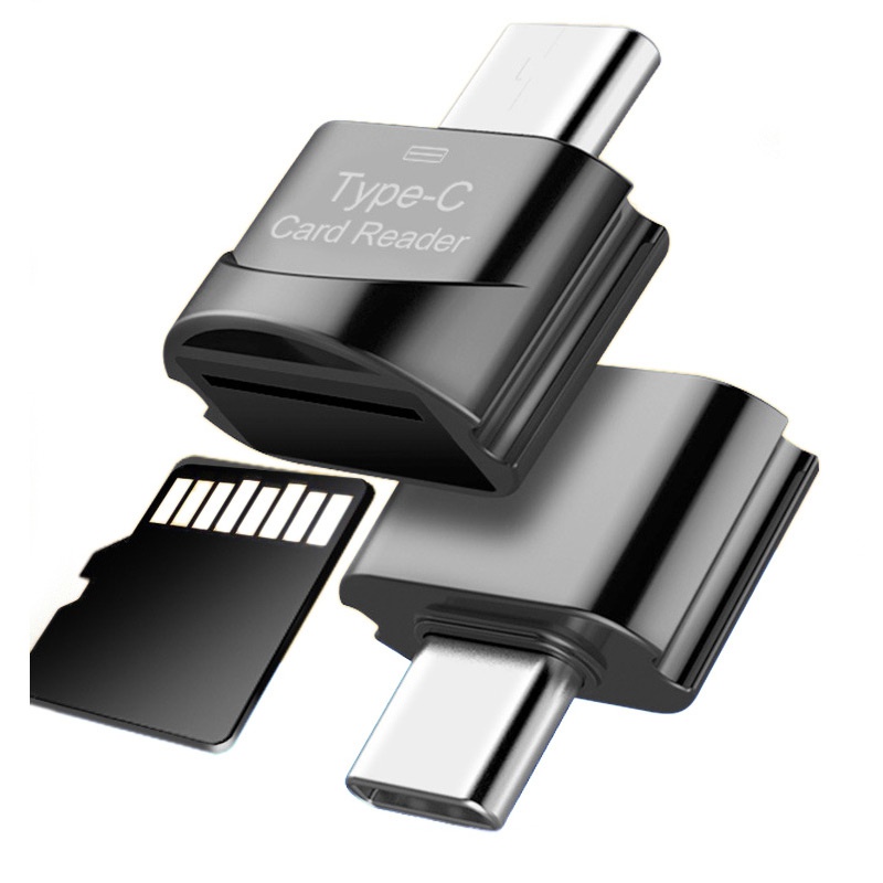 1 Đầu Đọc Thẻ Nhớ OTG Micro USB Sang Type C Micro-SD TF