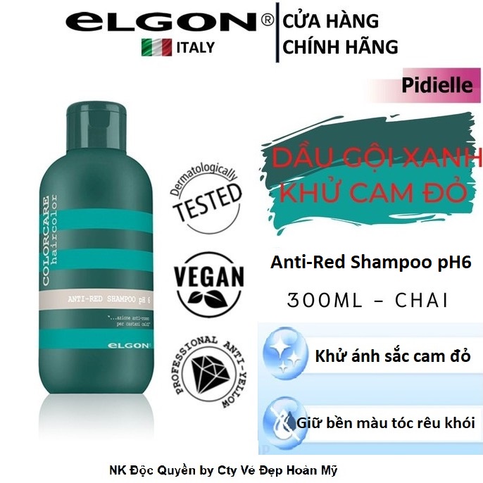 【Chính Hãng】【Siêu Rẻ】Dầu Gội Xanh Anti-Red Shampoo PH6 dành Riêng cho tóc màu Rêu Khói
