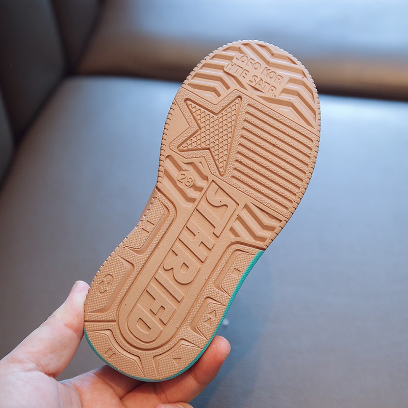 Giày Thể Thao Da Đế Mềm Thoáng Khí Có Dây Rút Dành Cho Bé Trai Bé Gái 2-16 Tuổi