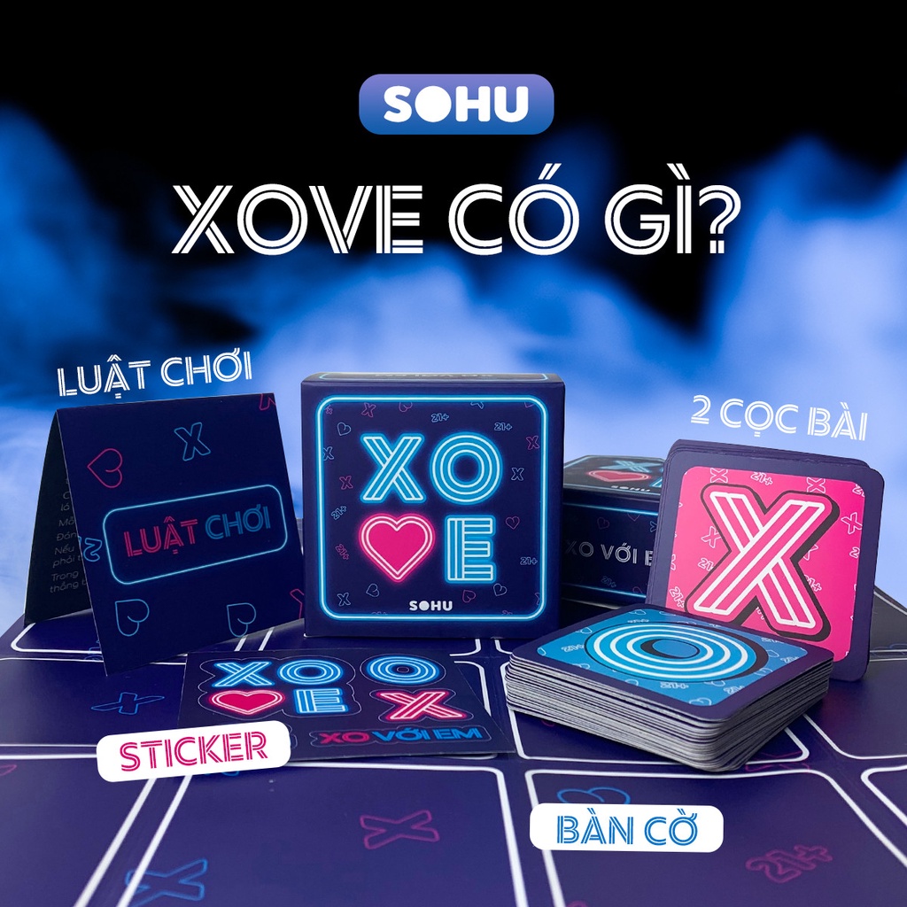 Bộ bài tình yêu XOVE, boardgame cặp đôi Sohu trò chơi cho couple hẹn hò