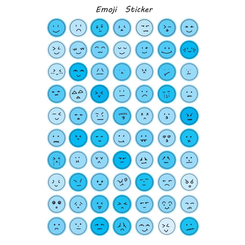 Galici Nhãn Dán Biểu Tượng Cảm Xúc Tinh Khiết Vẽ Tay / Màu Sắc Trang Trí Kế Hoạch