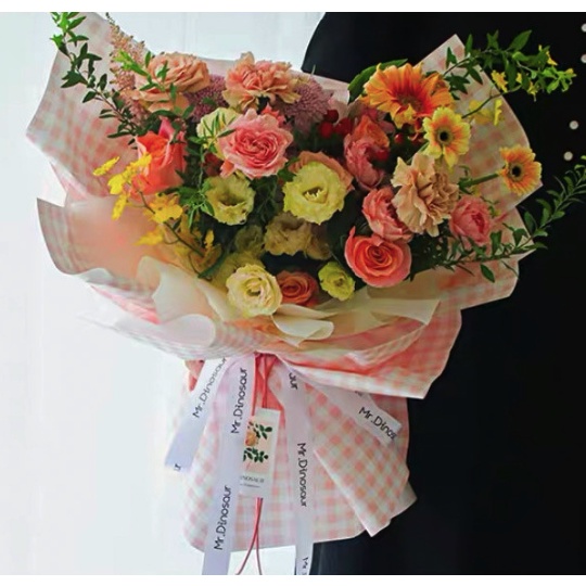 Giấy bóng gói hoa caro 1 mặt 56x56