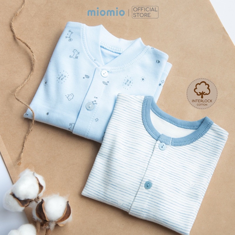 Áo Sơ Sinh Thu Đông, Nút Giữa MIOMIO - Cho Bé Trai, Bé Gái (Từ 0-24 tháng), Vải Interlock Cotton